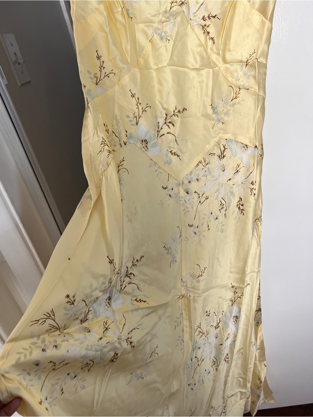 Doen Adelana Soft Yellow Floral Slip Dress, S - Picture 4 of 10